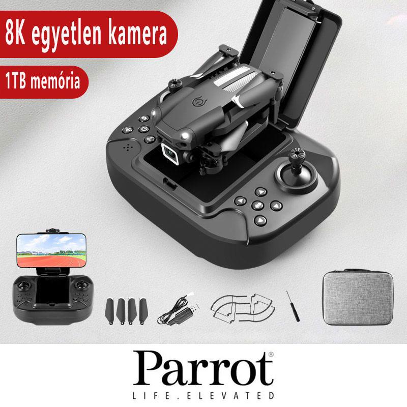 (Egyetlen kamerás) Parrot 8K drón, egykamerás + GPS + wifi + mobiltelefon vezérlés, akadálykerülés és biztonságos repülés + egy gombos visszaút + GPS + 2,5 óra akkumulátor üzemidő, 7000 automatikus visszaút, nagy teljesítményű repülés, 360°-os repülés